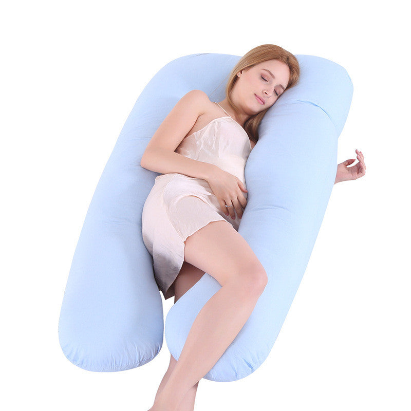 Almohada en U para embarazadas, seda de hielo refrescante