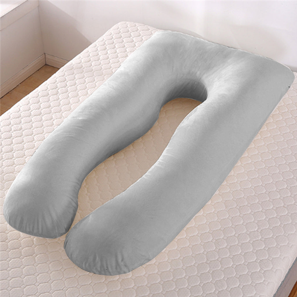Almohada en U para embarazadas, seda de hielo refrescante