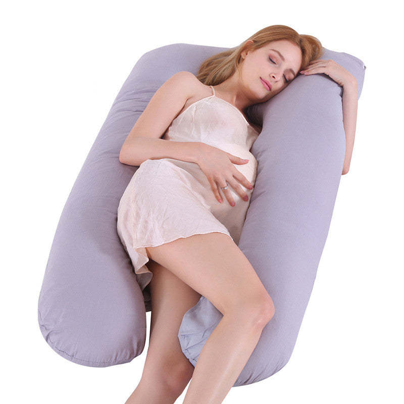 Almohada en U para embarazadas, seda de hielo refrescante