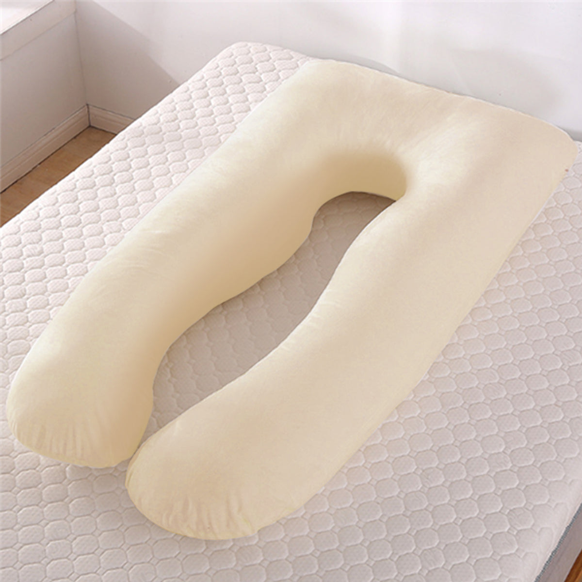 Almohada en U para embarazadas, seda de hielo refrescante