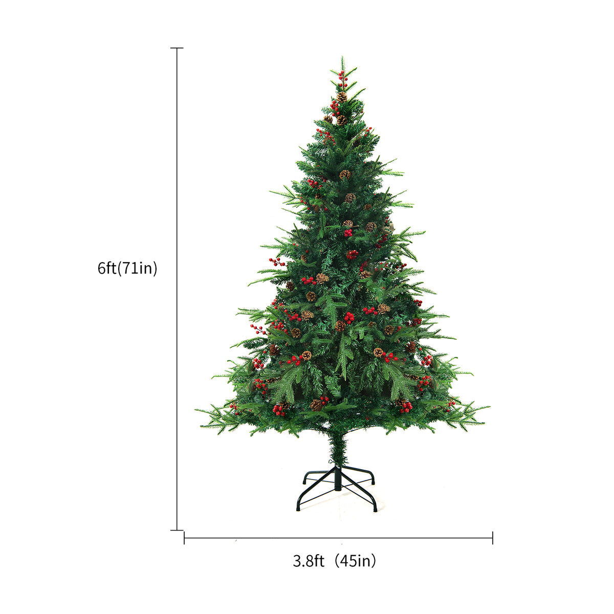 Árbol de Navidad artificial con nieve, decoración navideña