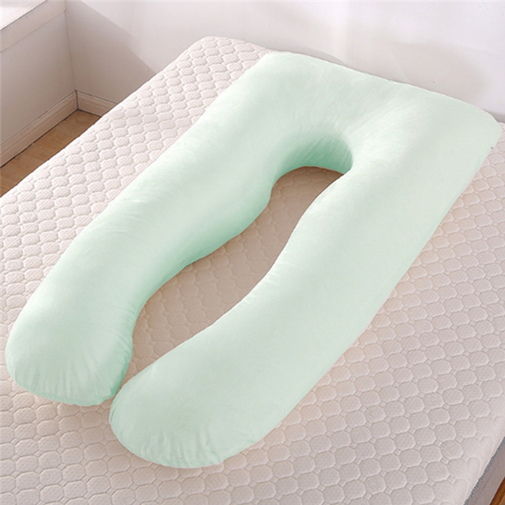 Almohada en U para embarazadas, seda de hielo refrescante