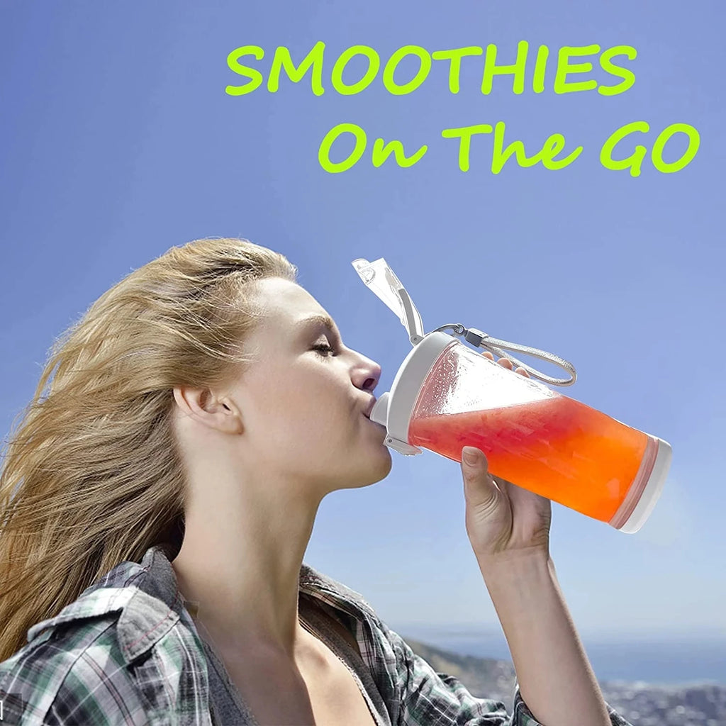 Licuadora portátil eléctrica 600ml, recargable USB