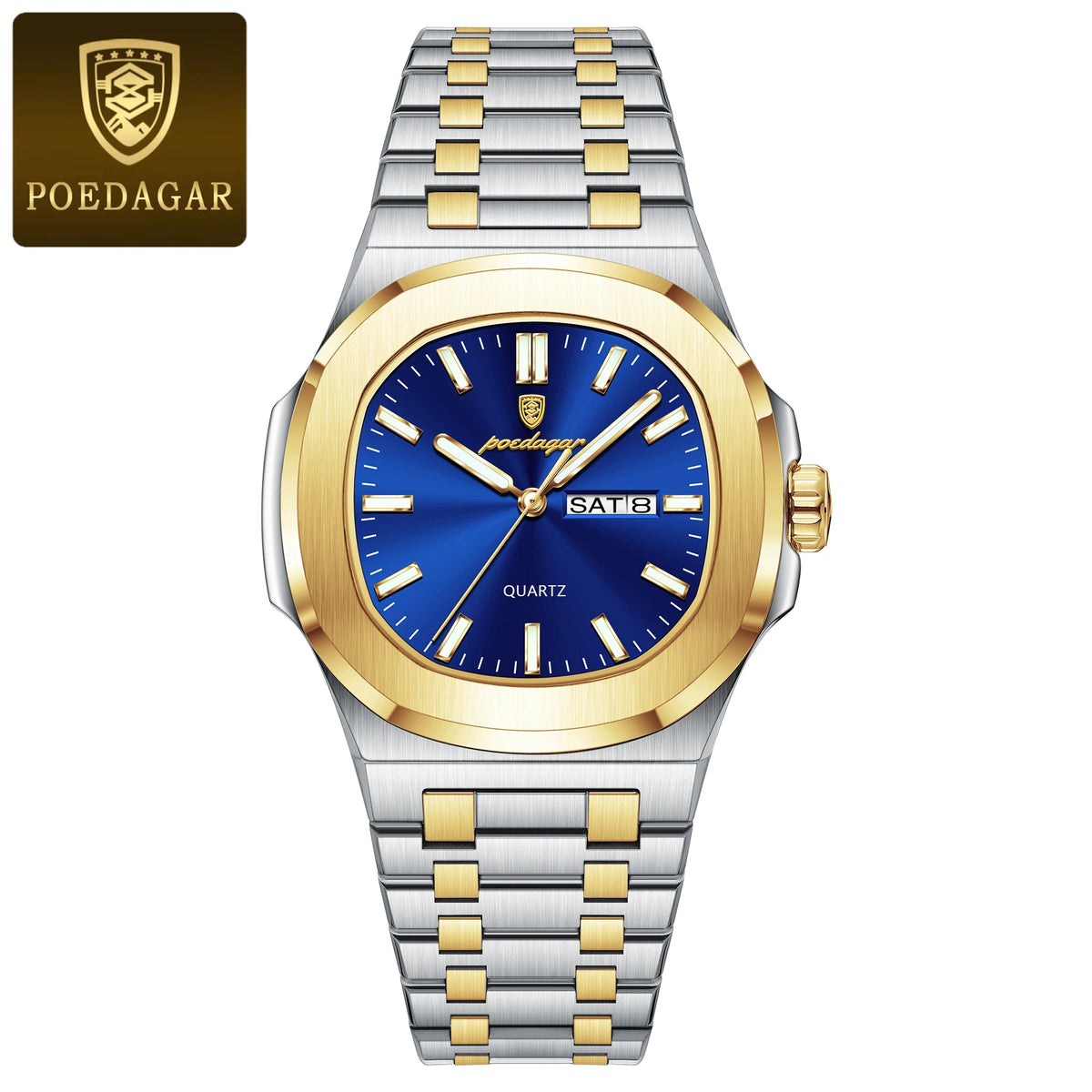 Reloj de lujo cuadrado para hombre, resistente al agua