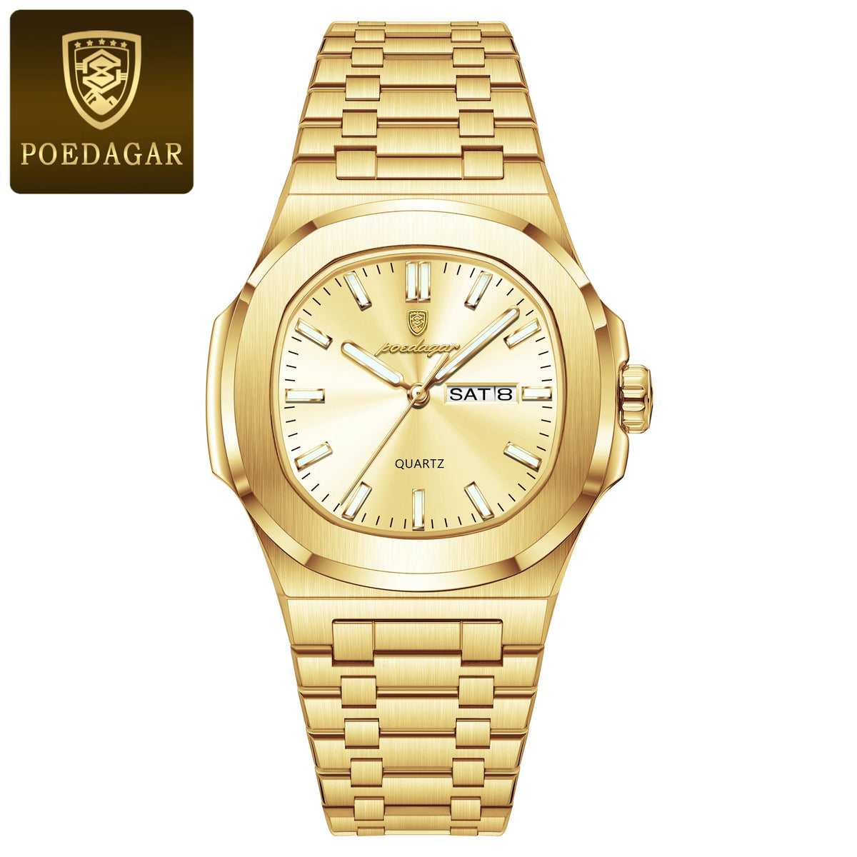Reloj de lujo cuadrado para hombre, resistente al agua