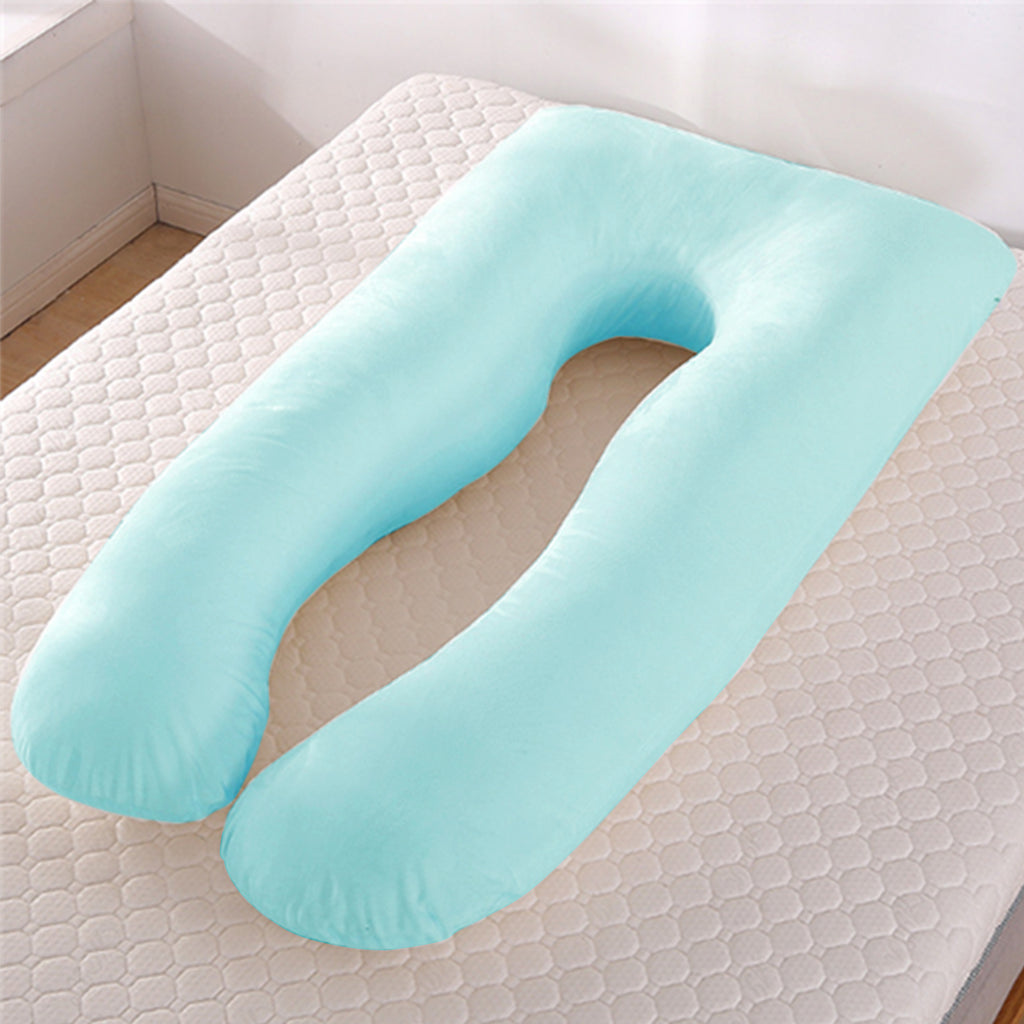 Almohada en U para embarazadas, seda de hielo refrescante