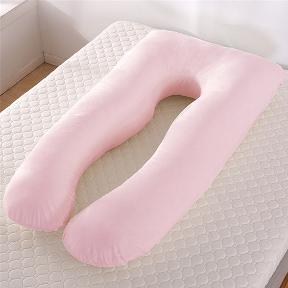 Almohada en U para embarazadas, seda de hielo refrescante