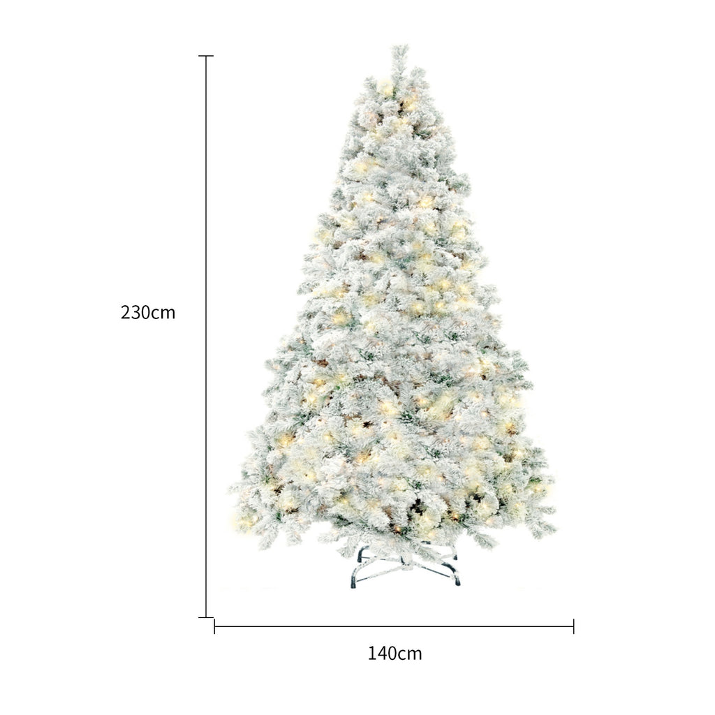 Árbol de Navidad artificial con nieve, decoración navideña