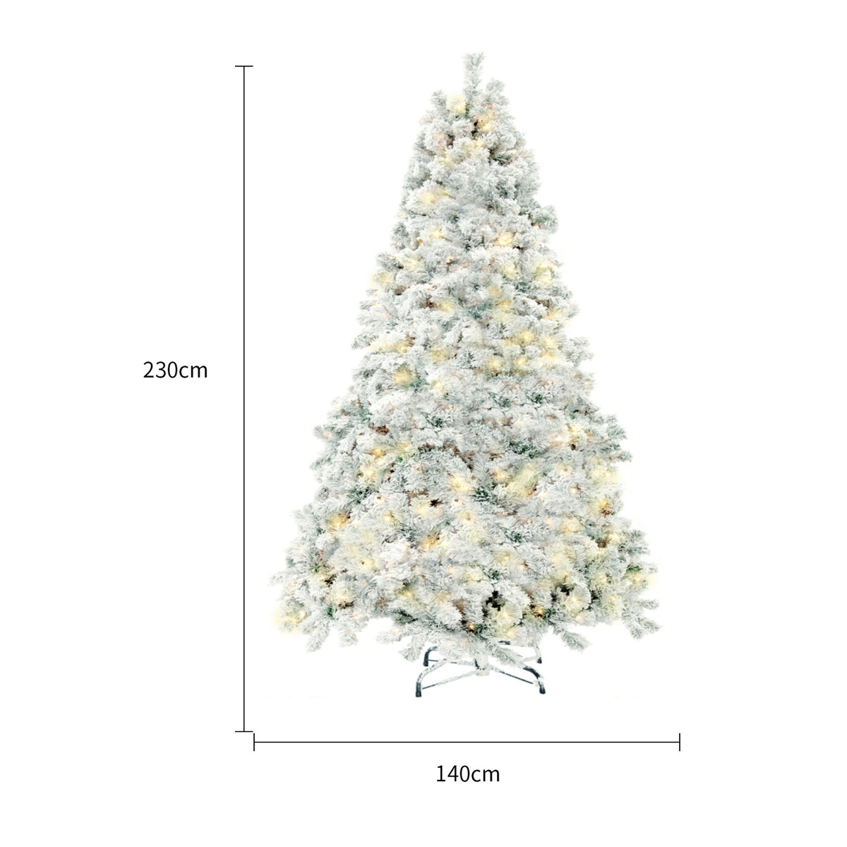 Árbol de Navidad artificial con nieve, decoración navideña