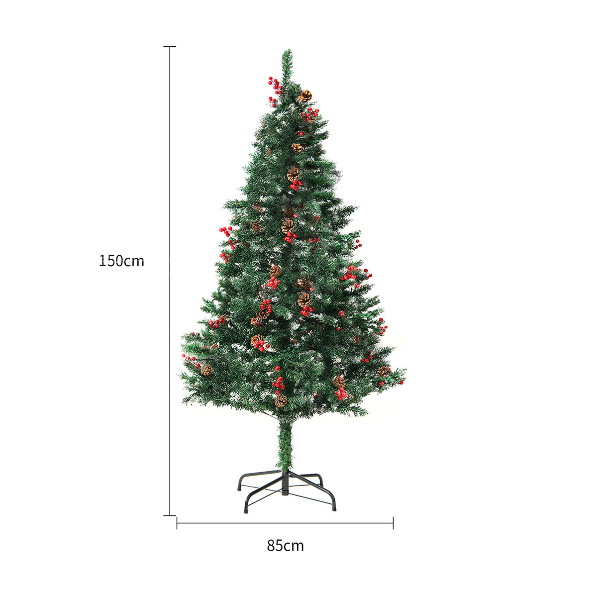 Árbol de Navidad artificial con nieve, decoración navideña