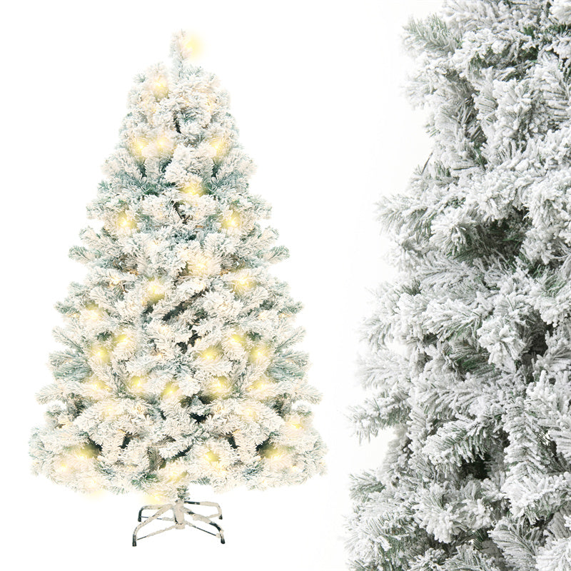 Árbol de Navidad artificial con nieve, decoración navideña