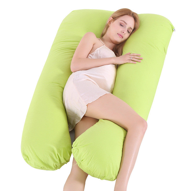 Almohada en U para embarazadas, seda de hielo refrescante