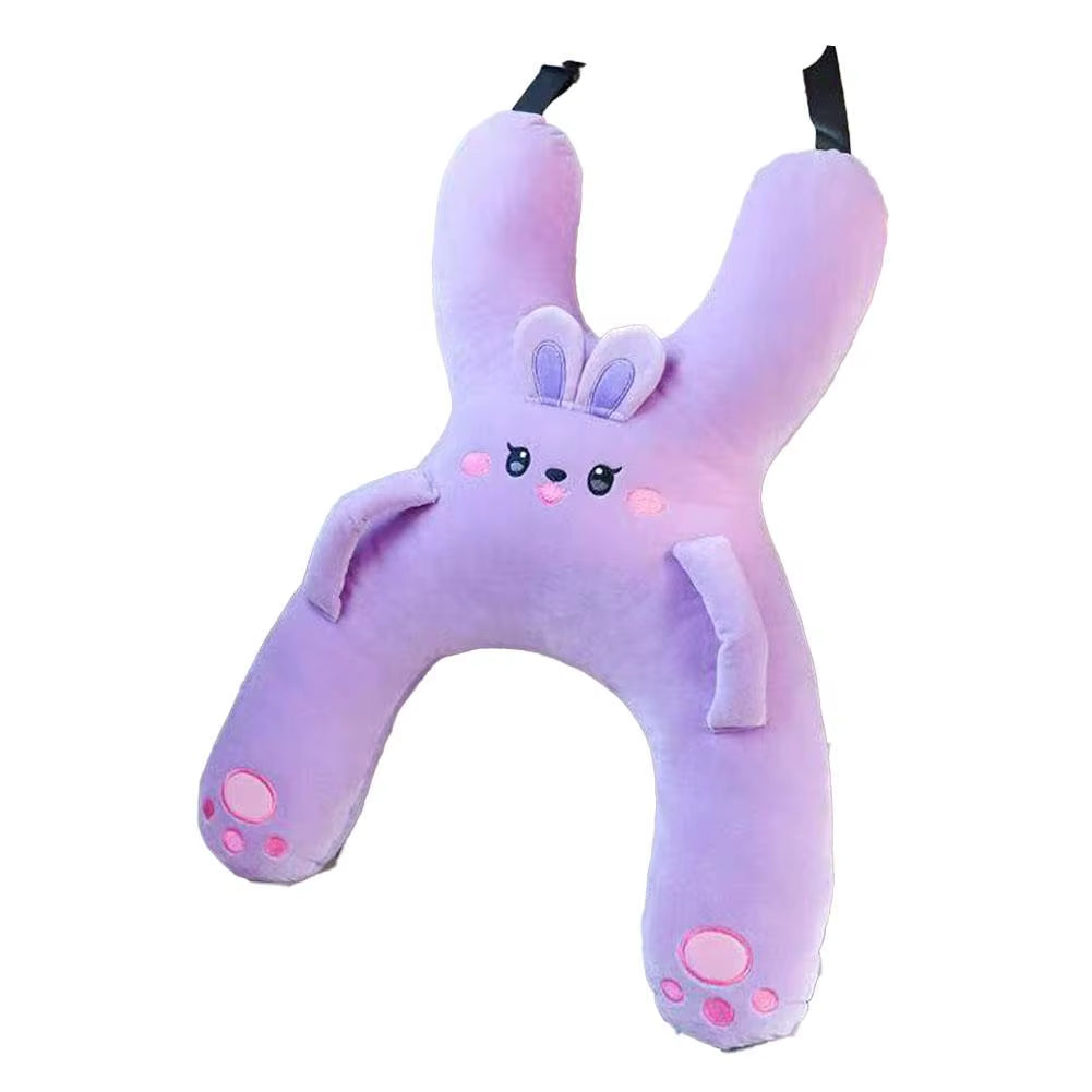 Almohada de cuello para el auto - conejo lila