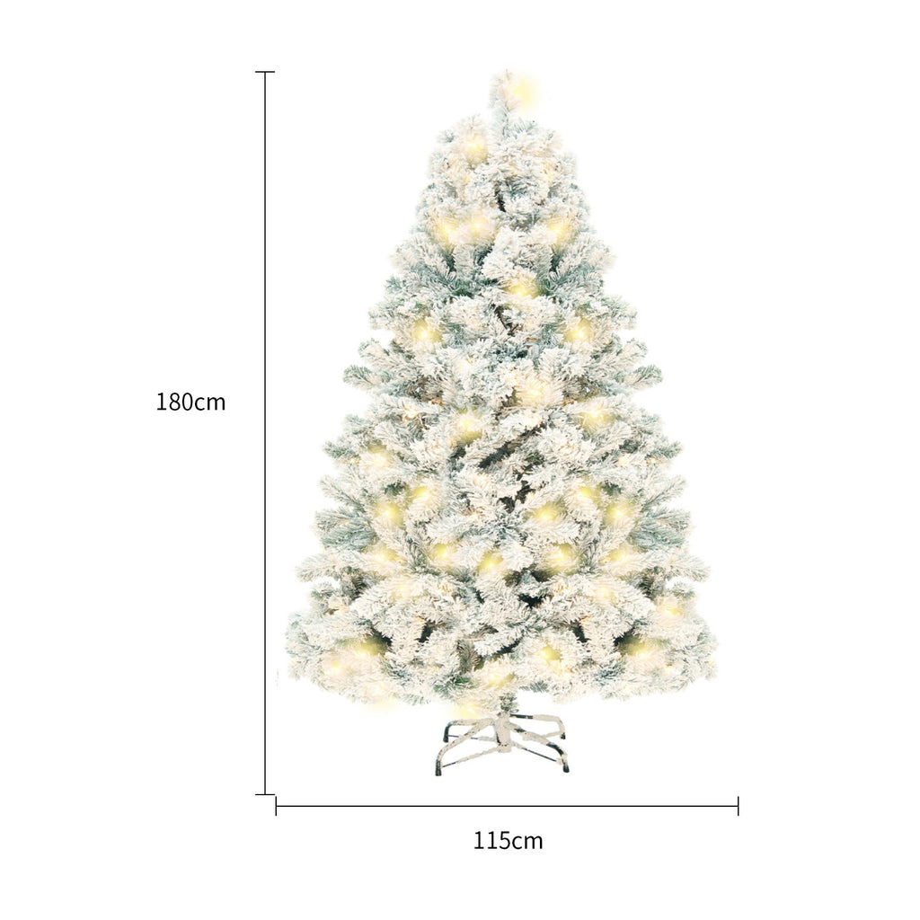 Árbol de Navidad artificial con nieve, decoración navideña